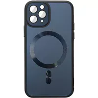 Чохол TPU+Glass Sapphire Midnight with MagSafe для Apple iPhone 11 Pro Max (6.5") Чорний / Black