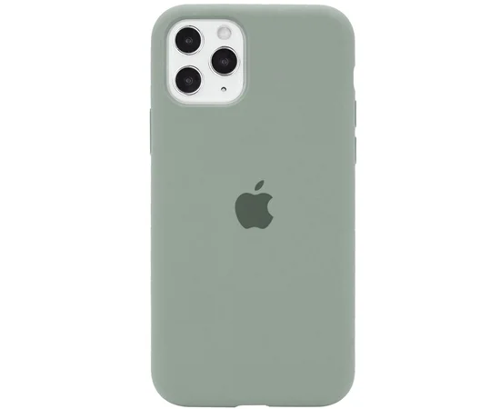 Чехол Silicone Case Full Protective (AA) для Apple iPhone 11 Pro Max (6.5") Серый / Mist Blue