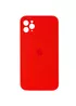Чехол Silicone Case Square Full Camera Protective (AA) для Apple iPhone 11 Pro Max (6.5") Красный / Red