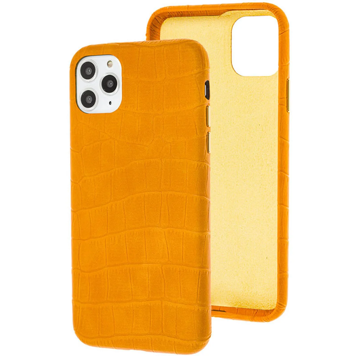 Шкіряний чохол Croco Leather для Apple iPhone 11 Pro Max (6.5 ") Yellow