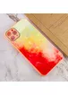 Чехол TPU+Glass Impasto abstract для Apple iPhone 11 Pro Max (6.5") Red yellow