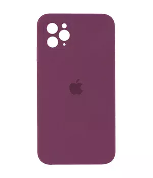 Чехол Silicone Case Square Full Camera Protective (AA) для Apple iPhone 11 Pro Max (6.5") Бордовый / Maroon