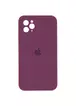 Чохол Silicone Case Square Full Camera Protective (AA) для Apple iPhone 11 Pro Max (6.5 ") Бордовий / Maroon