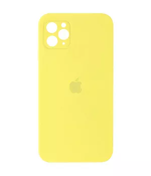 Чохол Silicone Case Square Full Camera Protective (AA) Apple iPhone 11 Pro Max (6.5") Жовтий / Yellow