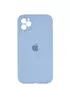 Чехол Silicone Case Square Full Camera Protective (AA) для Apple iPhone 11 Pro Max (6.5") Голубой / Lilac Blue