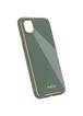 TPU+Glass чехол Venezia для Apple iPhone 11 Pro Max (6.5") Зеленый / Pine green