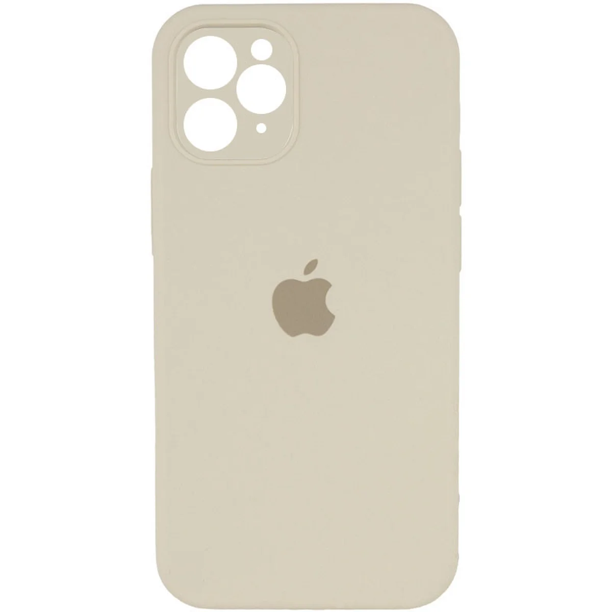 Чохол Silicone Case Square Full Camera Protective (AA) Apple iPhone 11 Pro Max (6.5") Бежевий / Antigue White