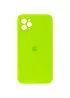 Чохол Silicone Case Square Full Camera Protective (AA) для Apple iPhone 11 Pro Max (6.5 ") Салатовий / Neon green