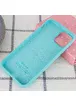 Чехол Silicone case (A) (с закрытым низом) для Apple iPhone 11 Pro Max (6.5") Бирюзовый / Marine Green