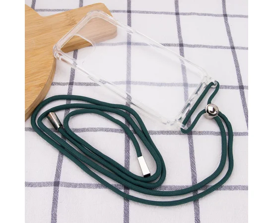 Чехол TPU Crossbody Transparent для Apple iPhone 11 Pro (5.8") Зеленый / Forest green