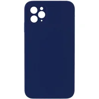 Чехол Silicone Case Lakshmi Square Full Camera для Apple iPhone 11 Pro (5.8") Темно-синий / Midnight blue