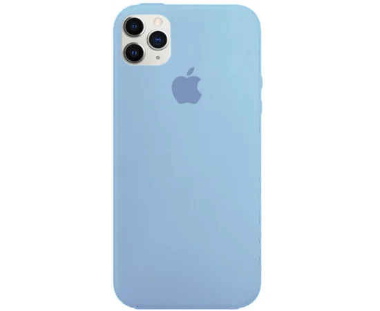 Чехол Silicone case (A) (с закрытым низом) для Apple iPhone 11 Pro (5.8") Голубой / Lilac Blue