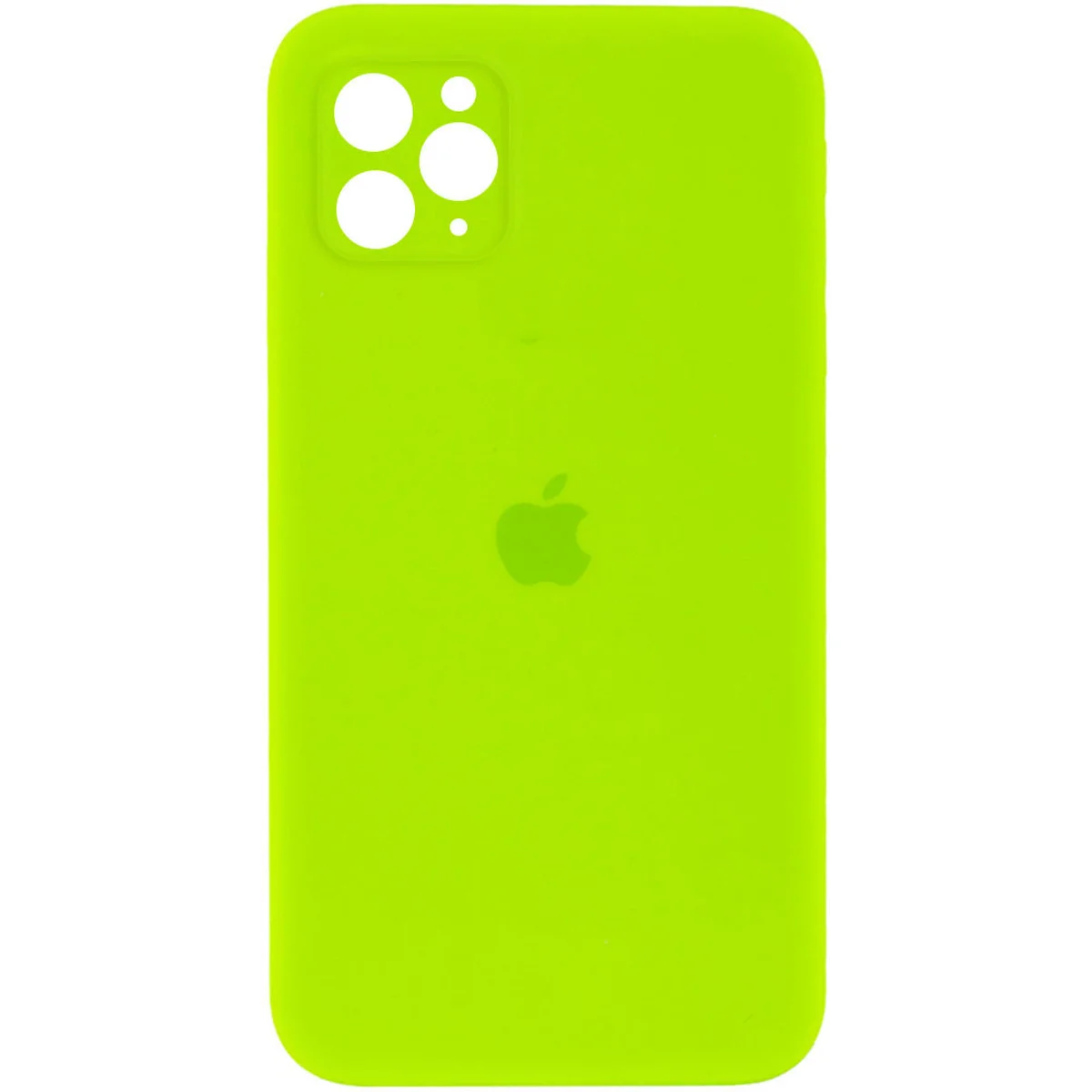 Чехол Silicone Case Square Full Camera Protective (AA) для Apple iPhone 11 Pro (5.8") Салатовый / Neon green