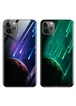 TPU+Glass чехол светящийся в темноте для Apple iPhone 11 Pro (5.8") Метеорит / Синий