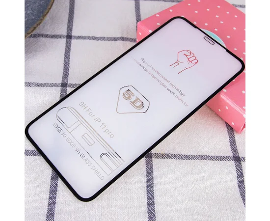 Защитное стекло 5D Hard (full glue)  для Apple iPhone 11 Pro (5.8") Черный