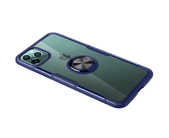 TPU+PC чехол Deen CrystalRing for Magnet (opp) для Apple iPhone 11 Pro (5.8") Бесцветный / Синий