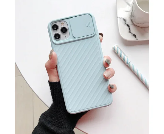 Чехол Camshield TPU со шторкой защищающей камеру для Apple iPhone 11 Pro (5.8") Бирюзовый