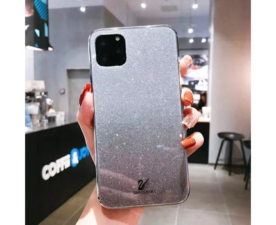 TPU+Glass чехол Swarovski для Apple iPhone 11 Pro (5.8") Черный