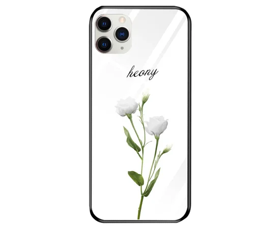 TPU+Glass чехол светящийся в темноте для Apple iPhone 11 Pro (5.8") Lovely / Белый