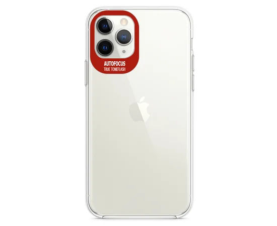 TPU чехол Epic clear flash для Apple iPhone 11 Pro (5.8") Бесцветный / Красный