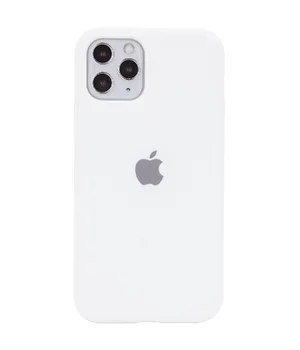 Чохол Silicone case (A) (з закритим низом) для Apple iPhone 11 Pro (5.8 ") Білий / White