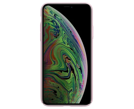 Карбоновая накладка Nillkin Camshield (со шторкой для камеры) для Apple iPhone 11 Pro (5.8") Розовый / Pink