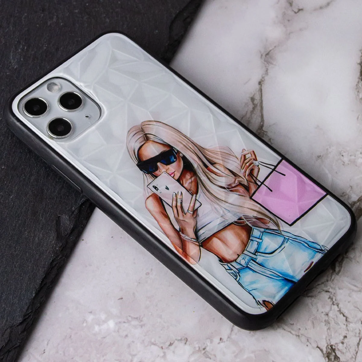 TPU+PC чехол Prisma Ladies для Apple iPhone 11 Pro (5.8") Handbag