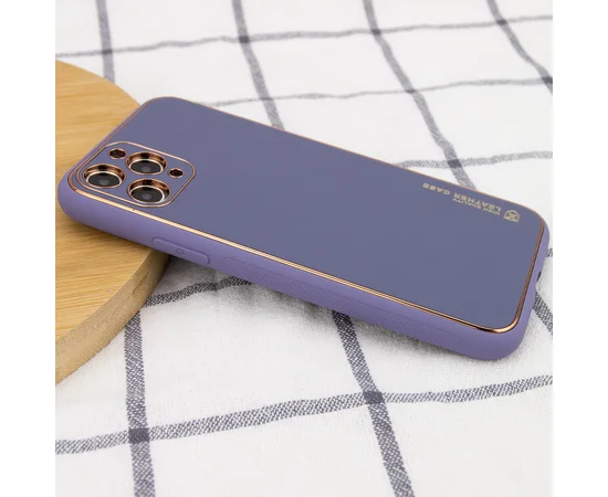 Кожаный чехол Xshield для Apple iPhone 11 Pro (5.8") Серый / Lavender Gray