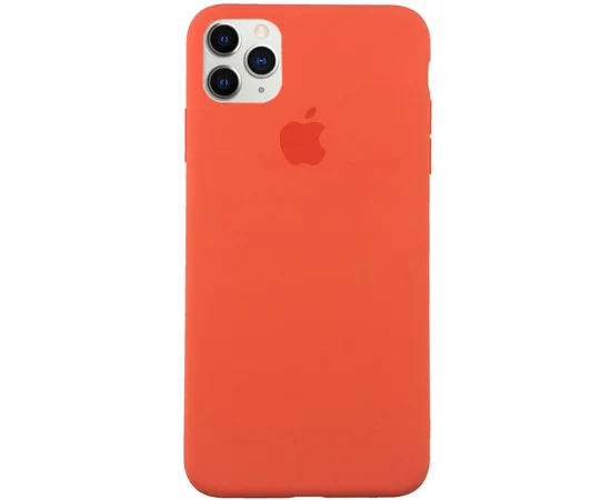 Чехол Silicone case (A) (с закрытым низом) для Apple iPhone 11 Pro (5.8") Оранжевый / Nectraine