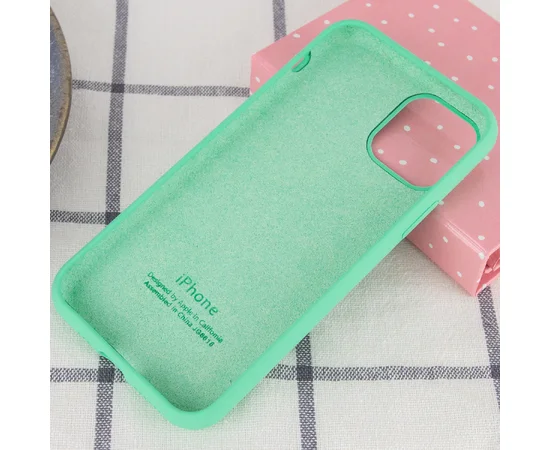 Чехол Silicone case (A) (с закрытым низом) для Apple iPhone 11 Pro (5.8") Зеленый / Spearmint