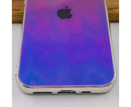 TPU+Glass чехол Gradient Rainbow с лого для Apple iPhone 11 Pro (5.8") Зеленый