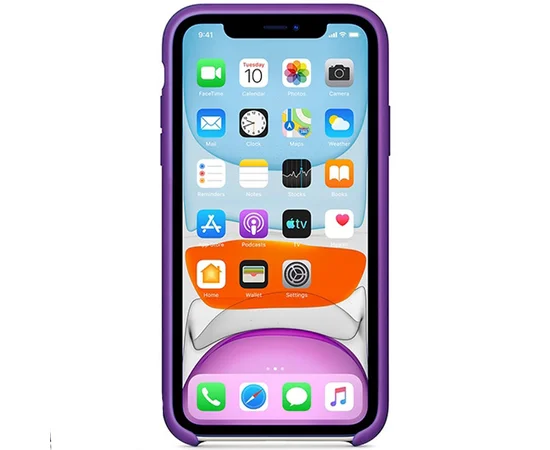 Чехол Silicone case (A) для Apple iPhone 11 Pro (5.8") Фиолетовый / Grape