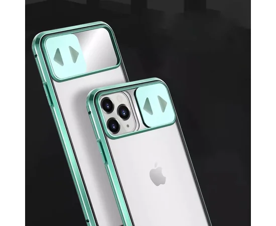 Чехол Camshield 360 Metall+Glass со шторкой для камеры для Apple iPhone 11 Pro (5.8") Зеленый
