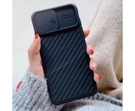 Чехол Camshield TPU со шторкой защищающей камеру для Apple iPhone 11 Pro (5.8") Черный