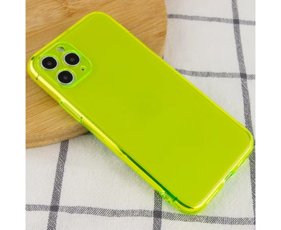 Матовый полупрозрачный TPU чехол с защитой камеры для Apple iPhone 11 Pro (5.8") Зеленый / Light Green