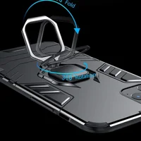 Ударопрочный чехол Transformer Ring for Magnet для Apple iPhone 11 Pro (5.8") Черный / Soul Black