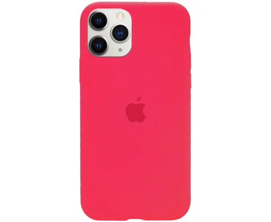 Чехол Silicone Case Full Protective (AA) для Apple iPhone 11 Pro (5.8") Розовый / Hot Pink