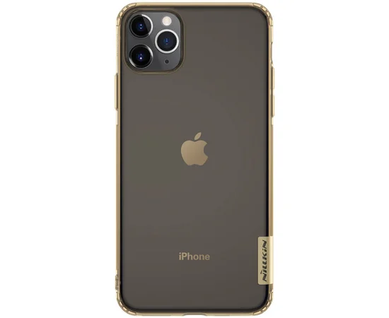 TPU чехол Nillkin Nature Series для Apple iPhone 11 Pro (5.8") Золотой (прозрачный)