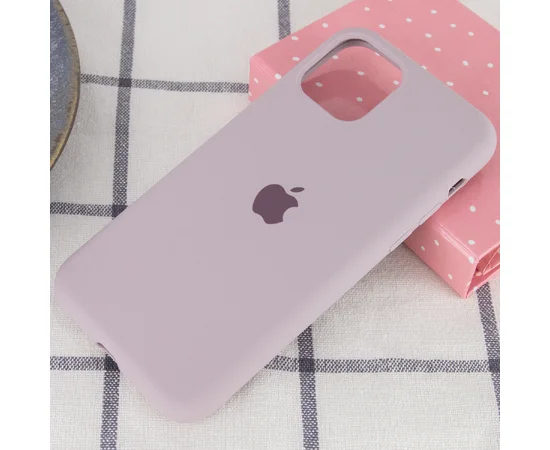 Чехол Silicone case (A) (с закрытым низом) для Apple iPhone 11 Pro (5.8") Серый / Lavender