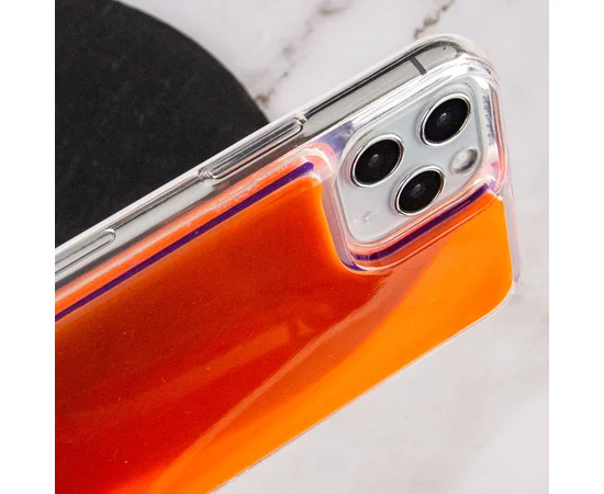 Неоновый чехол Neon Sand glow in the dark для Apple iPhone 11 Pro (5.8") Фиолетовый / Оранжевый