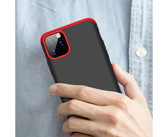 Пластиковая накладка GKK LikGus 360 градусов для Apple iPhone 11 Pro (5.8") Черный / Красный
