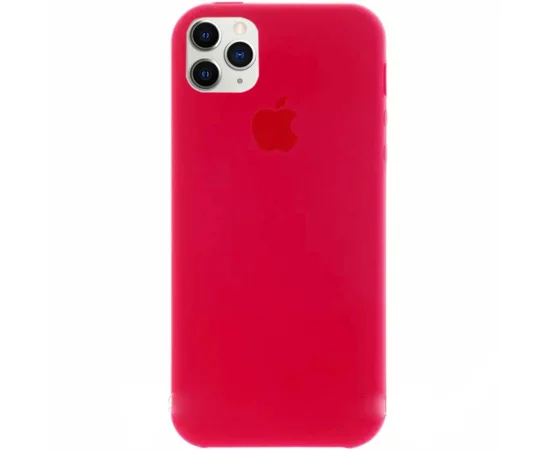 Чехол Silicone case (A) (с закрытым низом) для Apple iPhone 11 Pro (5.8") Розовый  / Rose red
