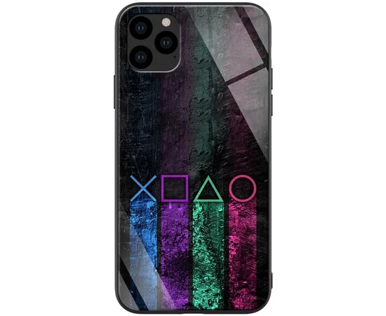 TPU+Glass чехол ForFun для Apple iPhone 11 Pro (5.8") Разноцветный PS / Малиновый