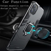 Ударопрочный чехол Transformer Ring for Magnet для Apple iPhone 11 Pro (5.8") Черный / Soul Black