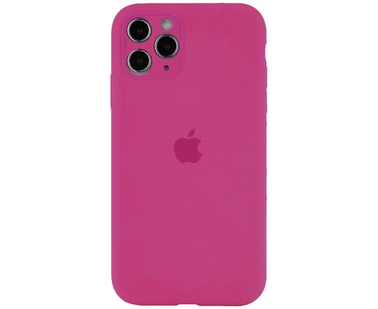 Чехол Silicone Case Full Camera Protective (AA) для Apple iPhone 11 Pro (5.8") Малиновый / Dragon Fruit