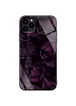 TPU+Glass чехол ForFun для Apple iPhone 11 Pro (5.8") Фиолетовый/Розы