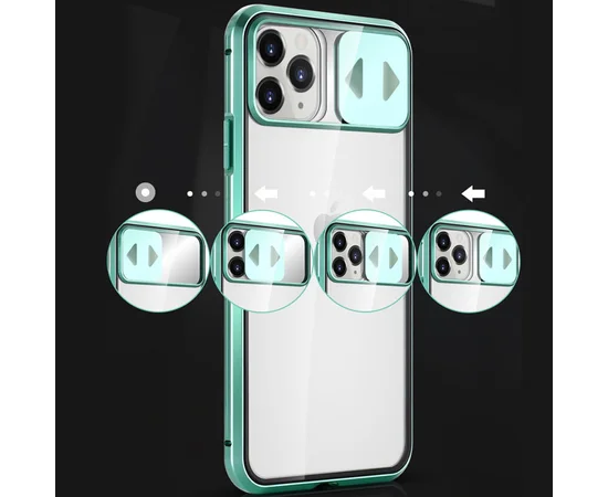 Чехол Camshield 360 Metall+Glass со шторкой для камеры для Apple iPhone 11 Pro (5.8") Зеленый