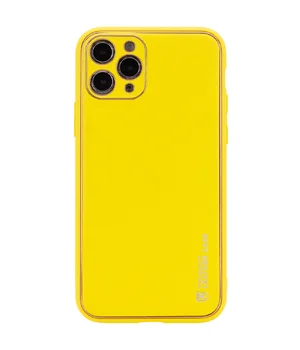 Кожаный чехол Xshield для Apple iPhone 11 Pro (5.8") Желтый / Yellow