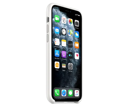 Чехол Silicone case (A) для Apple iPhone 11 Pro (5.8") Белый / White