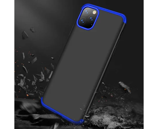 Пластиковая накладка GKK LikGus 360 градусов для Apple iPhone 11 Pro (5.8") Черный / Синий